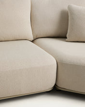 Load image into Gallery viewer, Osani 3-seater sofa in ecru aluminium and taupe rope 274 cm - image 8