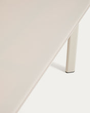 Load image into Gallery viewer, Erice set of 6 aluminium and rope cord stackable chairs and a table in ecru aluminium and tempered glass 230 x 100cm - image 7