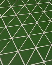 Load image into Gallery viewer, Maurina set with green galvanised steel and tiled table and 6 green galvanised steel and rope cord stackable chairs 223 x 101cm - image 4