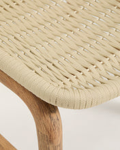 Load image into Gallery viewer, Set with Sori table in solid acacia wood and 6 Alipa chairs in ecru solid acacia wood and rope cord 200 x 100cm FSC 100% - image 6