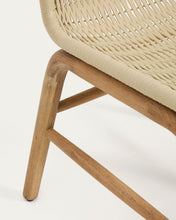 Load image into Gallery viewer, Set with Sori table in solid acacia wood and 6 Alipa chairs in ecru solid acacia wood and rope cord 200 x 100cm FSC 100% - image 8