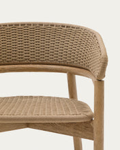 Load image into Gallery viewer, Set with Sori table in solid acacia wood and 4 Arinella chairs in beige solid acacia wood and rope cord 200 x 100cm FSC 100% - image 2