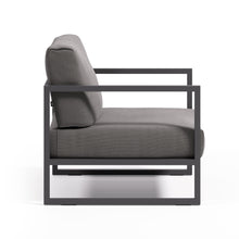 Load image into Gallery viewer, Comova 100% outdoor armchair in dark grey and black aluminium - image 3