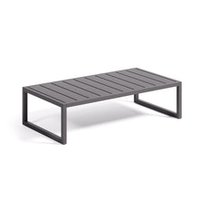 Load image into Gallery viewer, Comova 100% outdoor coffee table made from black aluminium, 60 x 114 cm