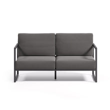 Load image into Gallery viewer, Comova 100% outdoor 2-seater sofa in dark grey and black aluminium, 150 cm - image 3