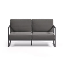 Load image into Gallery viewer, Comova 100% outdoor 2-seater sofa in dark grey and black aluminium, 150 cm - image 4