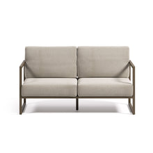 Load image into Gallery viewer, Comova 100% outdoor 2-seater sofa in light grey and green aluminium, 150 cm - image 3