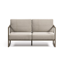 Load image into Gallery viewer, Comova 100% outdoor 2-seater sofa in light grey and green aluminium, 150 cm - image 4