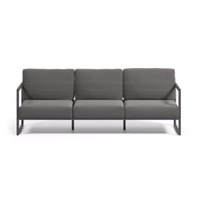 Load image into Gallery viewer, Comova 100% outdoor 3-seater sofa in dark grey and black aluminium, 222 cm - image 4