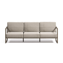 Load image into Gallery viewer, Comova 100% outdoor 3-seater sofa in light grey and green aluminium, 222 cm - image 4