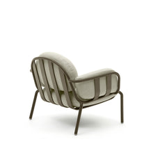 Load image into Gallery viewer, Joncols outdoor armchair in aluminium with green painted finish and beige cushions - image 7