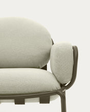 Load image into Gallery viewer, Joncols outdoor armchair in aluminium with green painted finish and beige cushions - image 11
