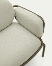 Load image into Gallery viewer, Joncols outdoor armchair in aluminium with green painted finish and beige cushions - image 12