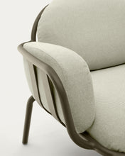 Load image into Gallery viewer, Joncols outdoor armchair in aluminium with green painted finish and beige cushions - image 13