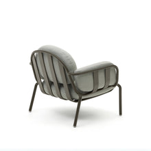 Load image into Gallery viewer, Joncols outdoor armchair in aluminium with green painted finish and grey cushions - image 7