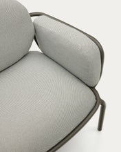 Load image into Gallery viewer, Joncols outdoor armchair in aluminium with green painted finish and grey cushions - image 10
