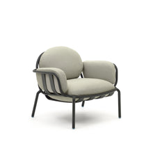 Load image into Gallery viewer, Joncols outdoor armchair in aluminium with grey painted finish and beige cushions
