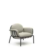 Load image into Gallery viewer, Joncols outdoor armchair in aluminium with grey painted finish and beige cushions - image 2