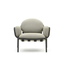 Load image into Gallery viewer, Joncols outdoor armchair in aluminium with grey painted finish and beige cushions - image 3