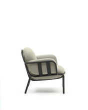 Load image into Gallery viewer, Joncols outdoor armchair in aluminium with grey painted finish and beige cushions - image 6