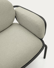 Load image into Gallery viewer, Joncols outdoor armchair in aluminium with grey painted finish and beige cushions - image 10