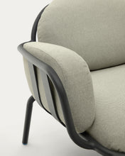 Load image into Gallery viewer, Joncols outdoor armchair in aluminium with grey painted finish and beige cushions - image 11