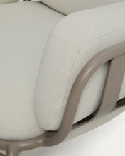 Load image into Gallery viewer, Joncols outdoor armchair in aluminium with taupe painted finish and beige cushions - image 8