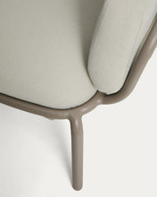 Load image into Gallery viewer, Joncols outdoor armchair in aluminium with taupe painted finish and beige cushions - image 10