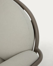 Load image into Gallery viewer, Joncols outdoor armchair in aluminium with taupe painted finish and beige cushions - image 11