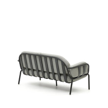 Load image into Gallery viewer, Joncols outdoor 2-seater sofa in aluminium with grey painted finish and grey cushions 164cm - image 7