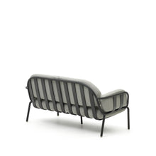 Load image into Gallery viewer, Joncols outdoor 2-seater sofa in aluminium with grey painted finish and grey cushions 164cm - image 8