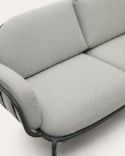 Load image into Gallery viewer, Joncols outdoor 2-seater sofa in aluminium with grey painted finish and grey cushions 164cm - image 12