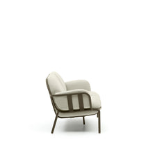 Load image into Gallery viewer, Joncols outdoor 2-seater sofa in aluminium with green painted finish and beige cushions 164cm - image 5