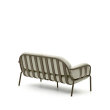 Load image into Gallery viewer, Joncols outdoor 2-seater sofa in aluminium with green painted finish and beige cushions 164cm - image 7
