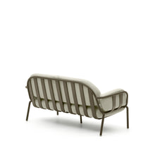 Load image into Gallery viewer, Joncols outdoor 2-seater sofa in aluminium with green painted finish and beige cushions 164cm - image 8