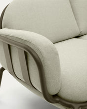 Load image into Gallery viewer, Joncols outdoor 2-seater sofa in aluminium with green painted finish and beige cushions 164cm - image 13