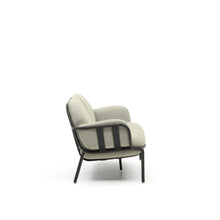 Load image into Gallery viewer, Joncols outdoor 2-seater sofa in aluminium with grey painted finish and beige cushions 164cm - image 5