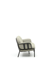 Load image into Gallery viewer, Joncols outdoor 2-seater sofa in aluminium with grey painted finish and beige cushions 164cm - image 6
