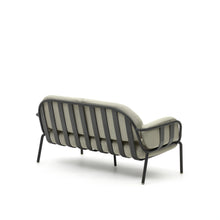 Load image into Gallery viewer, Joncols outdoor 2-seater sofa in aluminium with grey painted finish and beige cushions 164cm - image 7