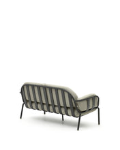 Load image into Gallery viewer, Joncols outdoor 2-seater sofa in aluminium with grey painted finish and beige cushions 164cm - image 8