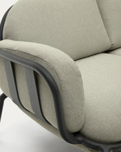 Load image into Gallery viewer, Joncols outdoor 2-seater sofa in aluminium with grey painted finish and beige cushions 164cm - image 11