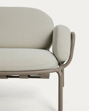Load image into Gallery viewer, Joncols outdoor 2-seater sofa in aluminium with taupe painted finish and beige cushions 164cm - image 5