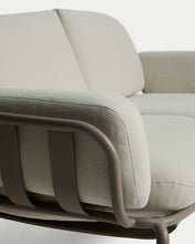 Load image into Gallery viewer, Joncols outdoor 2-seater sofa in aluminium with taupe painted finish and beige cushions 164cm - image 6