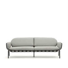 Load image into Gallery viewer, Joncols outdoor aluminium 3 seater sofa with powder coated grey finish, 224 cm