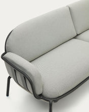 Load image into Gallery viewer, Joncols outdoor aluminium 3 seater sofa with powder coated grey finish, 224 cm - image 11