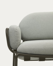 Load image into Gallery viewer, Joncols outdoor 3-seater sofa in aluminium with green painted finish and grey cushions 224cm - image 9
