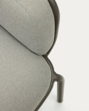 Load image into Gallery viewer, Joncols outdoor 3-seater sofa in aluminium with green painted finish and grey cushions 224cm - image 13
