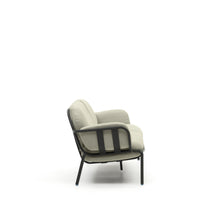 Load image into Gallery viewer, Joncols outdoor 3-seater sofa in aluminium with grey painted finish and beige cushions 224cm - image 5