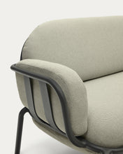 Load image into Gallery viewer, Joncols outdoor 3-seater sofa in aluminium with grey painted finish and beige cushions 224cm - image 11