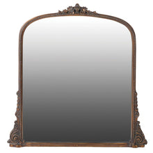 Load image into Gallery viewer, Large Carved Effect Wall Overmantle Mirror